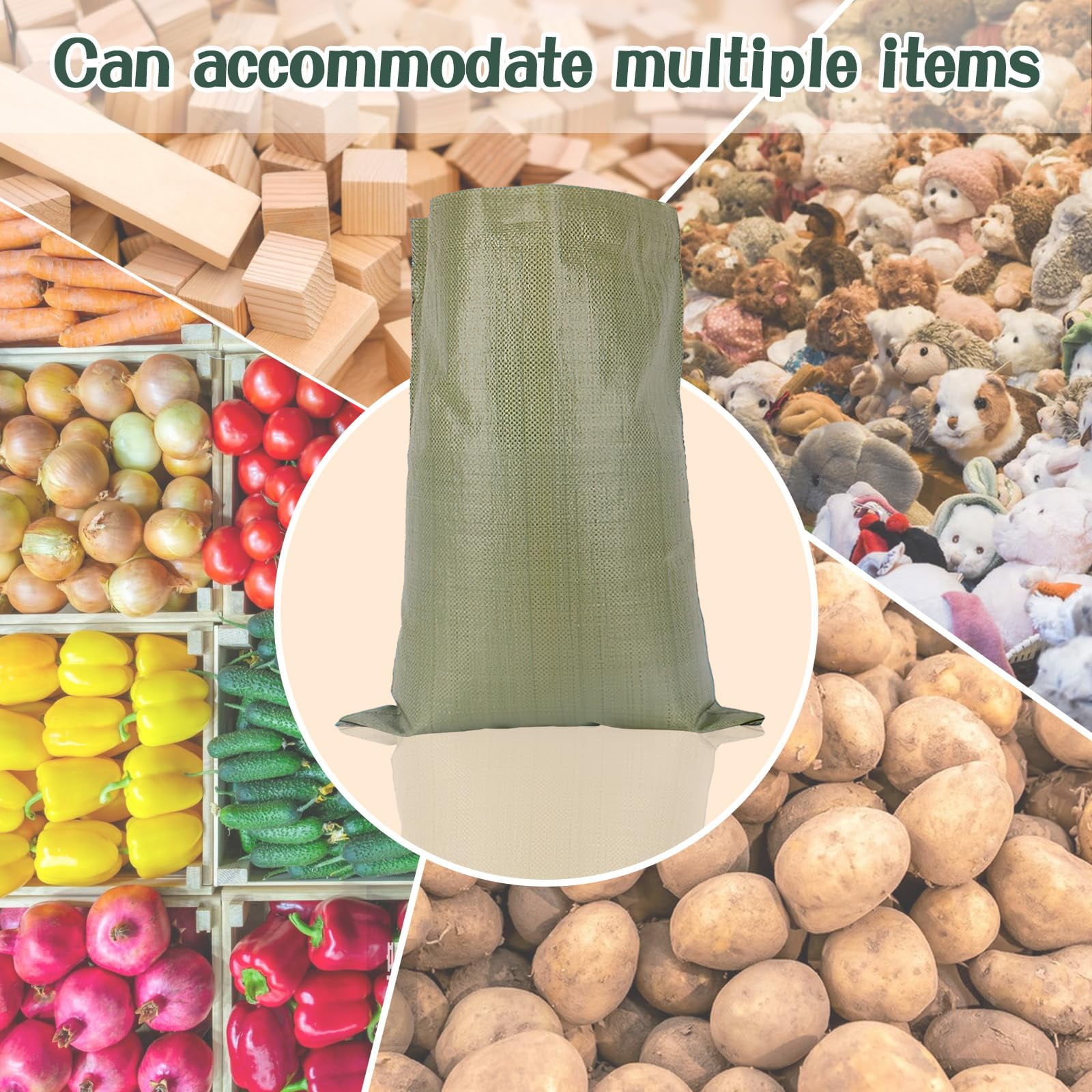10 Pcs Potato Sack Race Bags, 24 x 40 inch Large Seed Sack for Adults Kids Outdoor Lawn Games, Outdoor Sports Games, Yard, Birthday, Family Reunion, Barbecue, Picnic, Storage