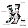 thumbnail image 4 of Disketp Panda Cute Pink Hearts Unisex Crew Socks Lightweight Breathable Ventilation Ankle Socks, Mid-calf socks for Daily, 4 of 6