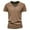 Brown, variant on ASFGIMUJ Mens Short Sleeve T Shirt V Neck Fashion Casual Solid Color Cotton Top