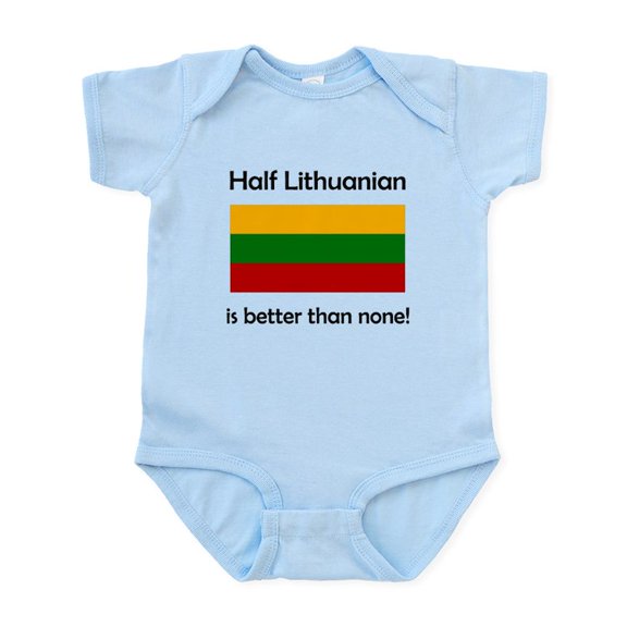 CafePress - Half Lithuanian Body Suit - Baby Light Bodysuit, Size Newborn - 24 Months
