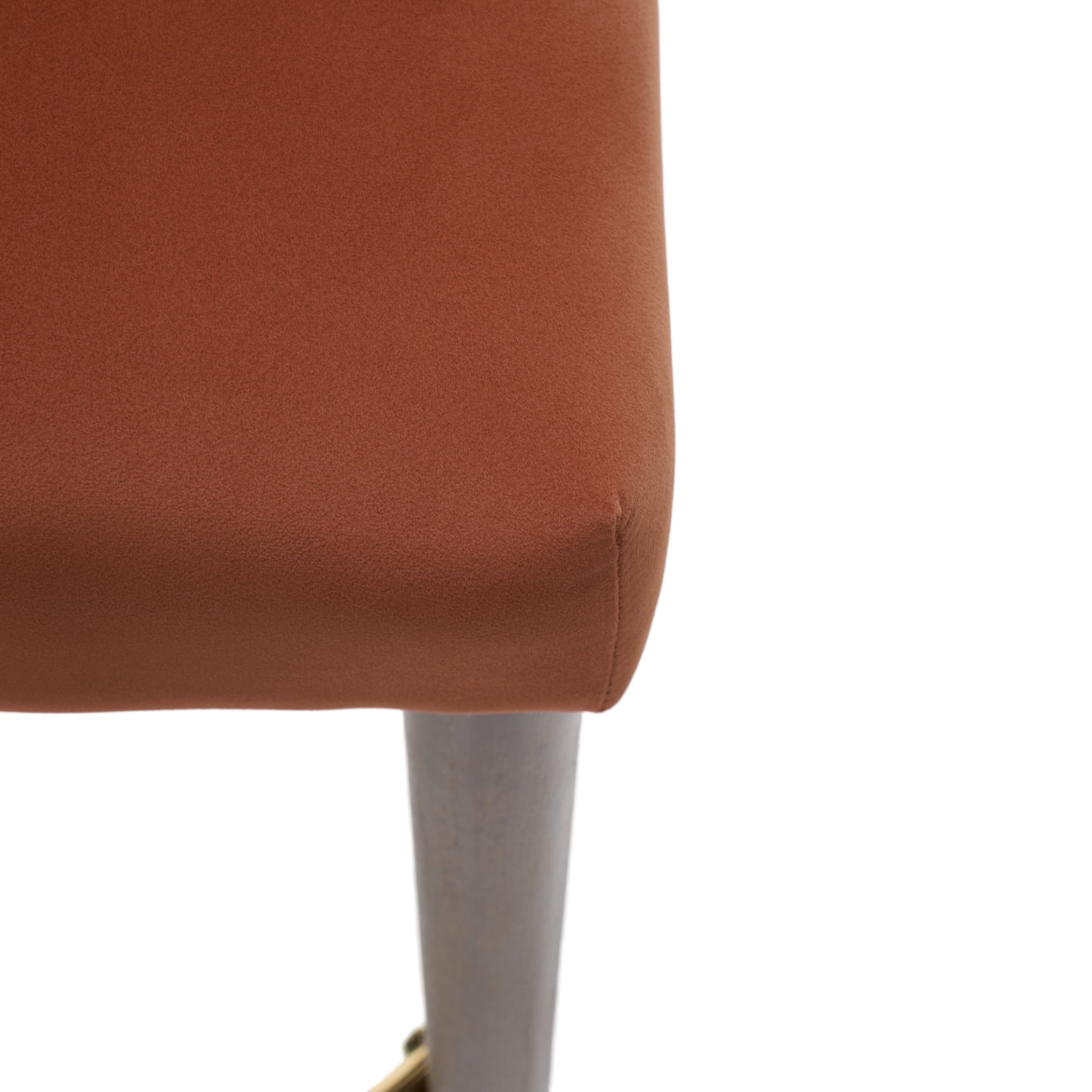 Christopher Knight Home Modern 27" Upholstered Counter Bar Stools Set of 2, Solid Wood Frame, Orange