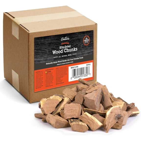 Camerons All Natural Maple Wood Chunks for Smoking Meat -840 Cu. in. Box, Approx 10 Pounds- Kiln Dried Large Cut BBQ Wood Chips for Smoker - Barbecue Chunks Smoker Accessories