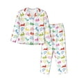 thumbnail image 1 of Fotbe Happy Easter Rabbit Conjunto de Pijama de Manga Larga para Mujer con Estampado, Ropa de Dormir de 2 Piezas, Conjunto de Casa Suave y Cómodo con Bolsillos-X-Large, 1 of 7