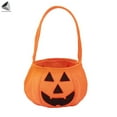 thumbnail image 3 of PULLIMORE Halloween Pumpkin Candy Bags Prop Basket Non-Woven Trick or Treat Kids Handbag, 3 of 7