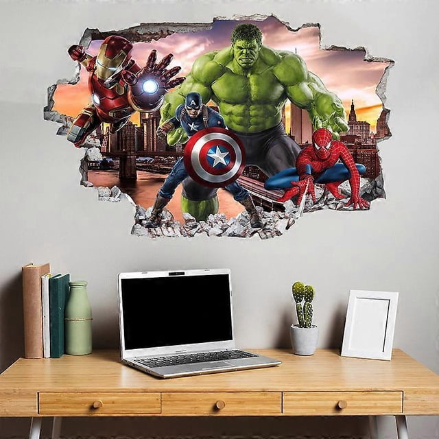 Avengers Superhero Wall Decals for Bedroom Self-Adhesive Wall Stickers Video Game Birthday Party Decoration