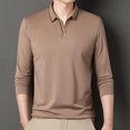 thumbnail image 4 of pstuiky mangas largas para hombre, Pijama deportivo para hombre, para estar en casa, de color liso, con camiseta deportiva de manga larga y cuello vuelto salir tops xxl, 4 of 6