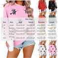 thumbnail image 3 of Womens Halloween Tops Printed Crew Neck Long Sleeve Elastic Hem Fashion Loose Fall Pullover Top Pink S, 3 of 6
