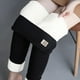 thumbnail image 4 of Leggings de lana de cordero gruesa para mujer con forro polar añadido, pantalones largos, pantalones de poliéster para mujer, 4 of 9