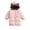 Pink, variant on THDHVS Winter Coats for Girls,Toddler Unisex Thick Fleece Lined Puffer Jacket Hooded Full Zip Mid Length Winter Coat,Girls Hoodies Blue 2-3 Years