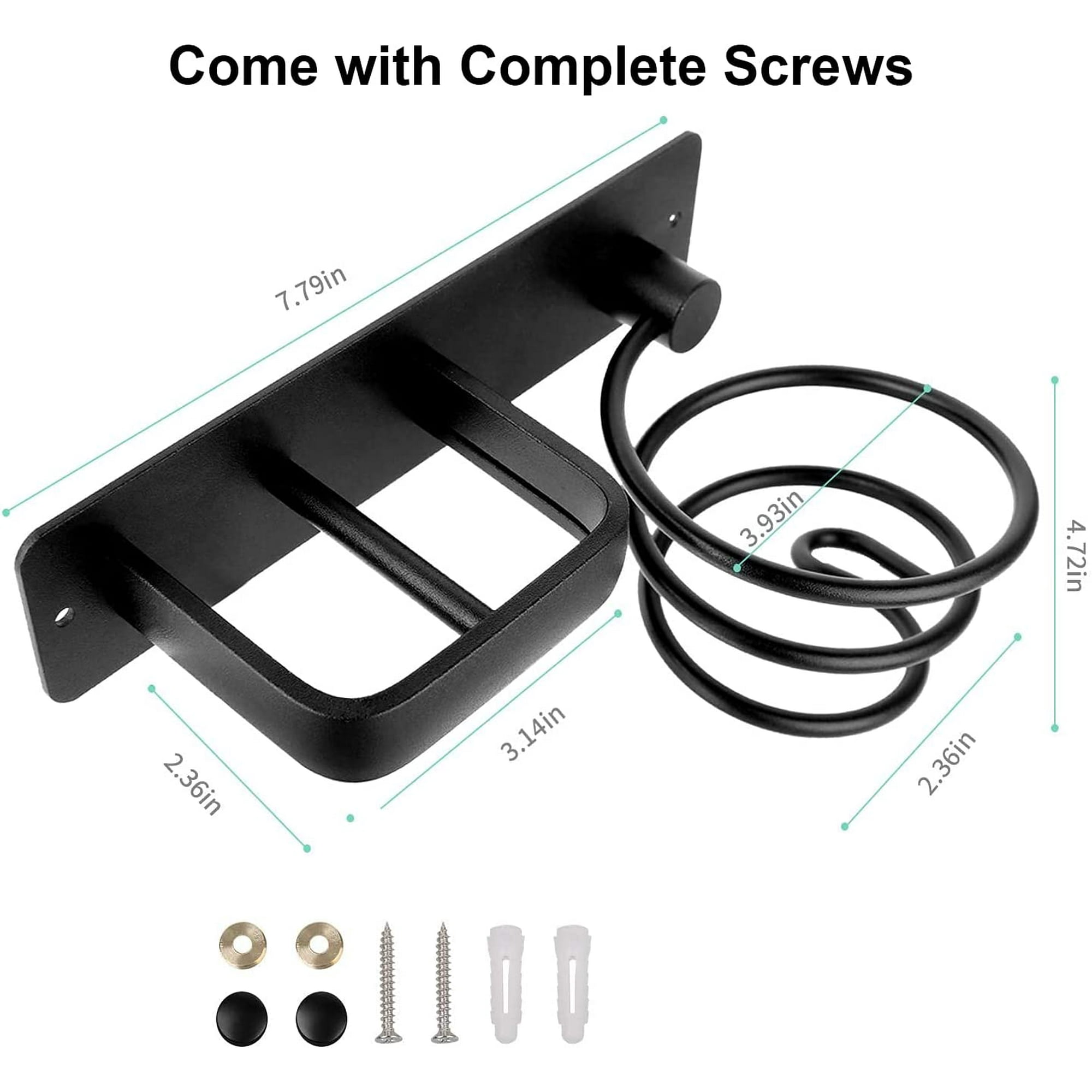 Hair dryer and flat iron holder wall mount hotsell
