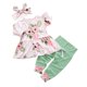 thumbnail image 1 of Newborn Baby Girl Floral T shirt Tops Dress Pants Dot Leggings Clothes Set Baby Boys Clothes Set Newborn Clothes Baby ClothingPink24M-100cm He Qiyong unisex, 1 of 1