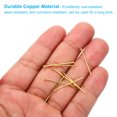 thumbnail image 3 of Uxcell 300Pcs 0.98x0.1" Copper Chandelier Connector Pins Chandelier Crystal Clips, Gold, 3 of 5