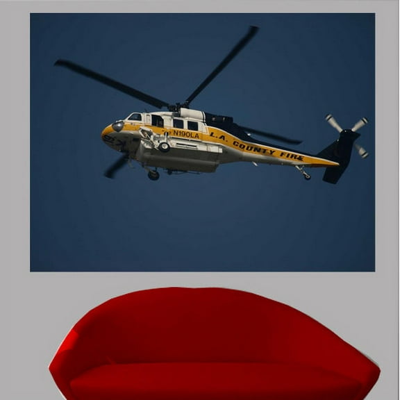 Wallhogs Chibi LACoFD Copter 19 II Wall Mural