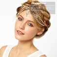 thumbnail image 2 of BEADCEST 1Pcs Head Chain Golden Round Forehead Jewelry For Women Party And Various Events, 2 of 7