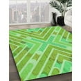 thumbnail image 2 of Ahgly Company Indoor Round Patterned Emerald Green Area Rugs, 6' Round, 2 of 6