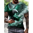 thumbnail image 6 of Men's Summer Eagle 3D Digital Printing T-Shirt Trendy Brand, 6 of 11