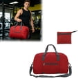thumbnail image 2 of Foldable Sports Gym Bag with Shoe Compartment, Lightweight Travel Duffle for Workout and Weekend Trips,Red-45x30x12cm, 2 of 7