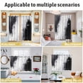 thumbnail image 6 of Black Gray White Kitchen Curtains 84 Inch Length, Minimalism Abstract Ombre Aesthetic Grommet Top Bedroom Living Room Curtains, Light Filtering Cafe Curtain Drapes 2 Panels Set 84''x84'', 6 of 9