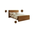 thumbnail image 2 of Meridian Furniture Sloan Saddle Velvet Full Bed, 2 of 7