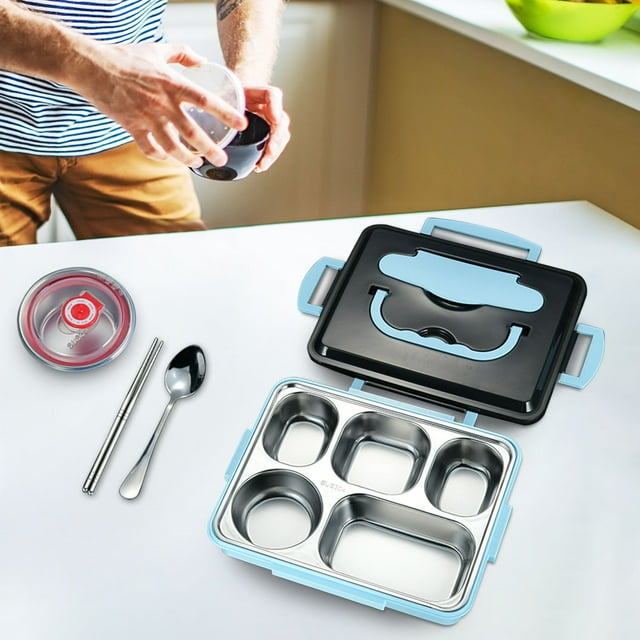 Fiambrera Bento con Aislamiento Térmico, Diseño a Prueba de Fugas, Lonchera Portátil con Tazón para Sopa, Almacenamiento Multicompartimental, Ideal para Picnic, Escuela, Camping, Tamaño 29.2
