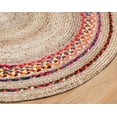 thumbnail image 3 of Indian Handmade Braided Multi Color Cotton with Natural Jute Round Rugs ,Floor Decor Rugs Size 2 x 2 Feet Round ( 60 cm x 60 cm), 3 of 3