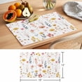 thumbnail image 6 of Spring Floral Placemats Set of 6, Watercolor Wildflower Field Rustic Eucalyptus Leaves Non-Slip Place Mats Washable Table Mats for Kitchen Dining Table Decorations Indoor/Outdoor, 6 of 9