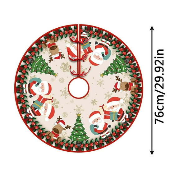 Mineart Christmas Tree Skirt, Festive Tree Decoration Ornament for Hiding Tree Stands and Enhancing Tree Bottom Style