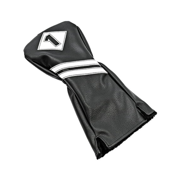 JEF World of Golf Vintage Driver Headcover Black and White