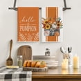 thumbnail image 5 of Sm:)e Floral Hello Pumpkin Fall Leaves Orange Thanksgiving Kitchen Dish Towels 18x26 Inch Set of 2, 5 of 6
