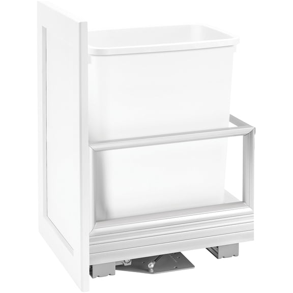 Rev-A-Shelf 5149-15DM18-111 Contemporary 12-1/4"W Aluminum Pull Out Single 35 Qt / 8.75