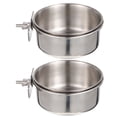 thumbnail image 1 of 2 sets Alimentán de tazas de alimentación de acero inoxidable alimento para pájaros Tazón de comida para el tazón de tazón, 1 of 7
