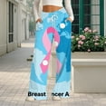 thumbnail image 2 of Bovemsi Wide Leg Pants Woman Wear The Cause Boldly: Breast Cancer Awareness Wide Legs Travel Pants, 2 of 9