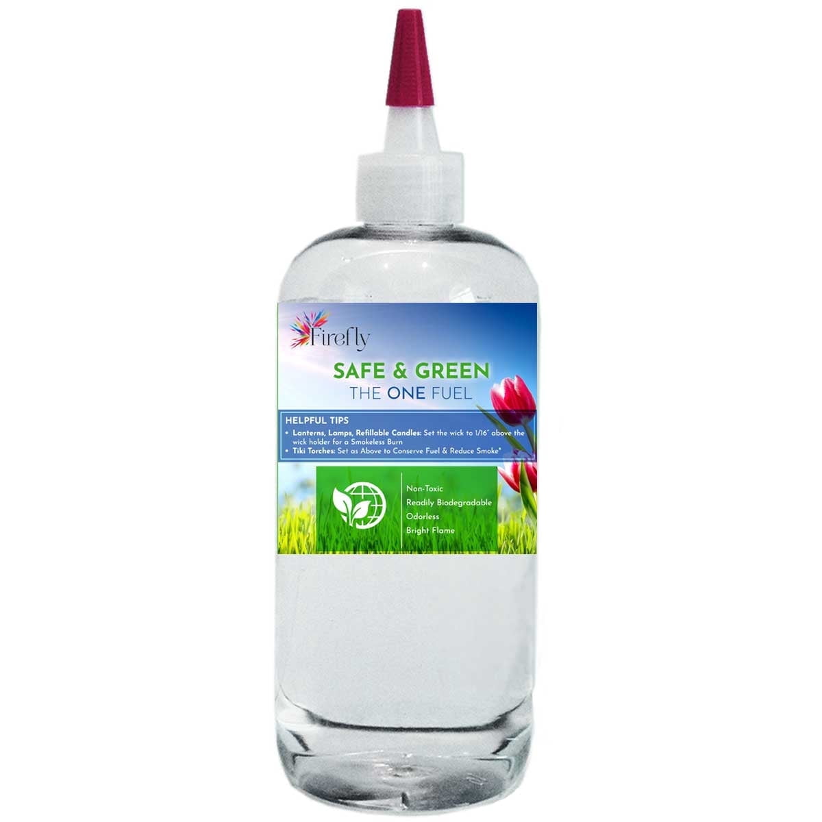Firefly Fuel Eco-Friendly Tiki Torch Fuel, Lamp Oil, Clear, 16 oz