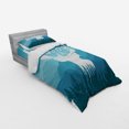 thumbnail image 3 of Ambesonne Adventure Bedding Set 4 Pcs, Scenic Wild Forest, Queen, Pale Blue Dark Blue, 3 of 3