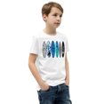 thumbnail image 2 of Surf Vibe Boys' T-Shirt – Cool Beach Shirt, Skater Graphic Tee, Summer Coastal Outfit (White, XL), 2 of 3