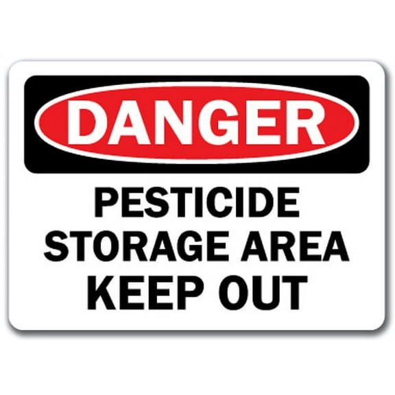 Danger Sign - Pesticide Storage Area Keep Out - 10" x 14" OSHA Safety Sign