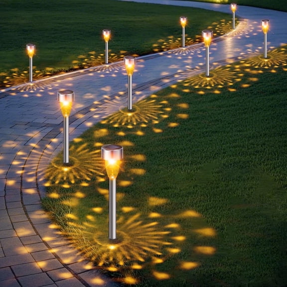 RNKR Solar Lights Outdoor Waterproof, Outdoor Decor Pathway LED Lights Solar Powered for Patio Driveway Walkway Backyard Lawn Landscape Yard Decor (12 pack)