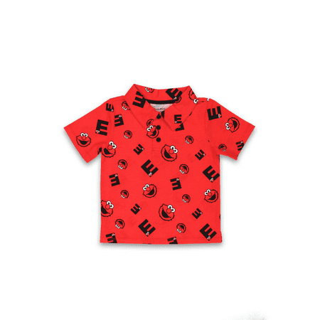 

Sesame Street E for Elmo Baby Toddler Short Sleeve T-Shirt Polo Tee SEB057SS