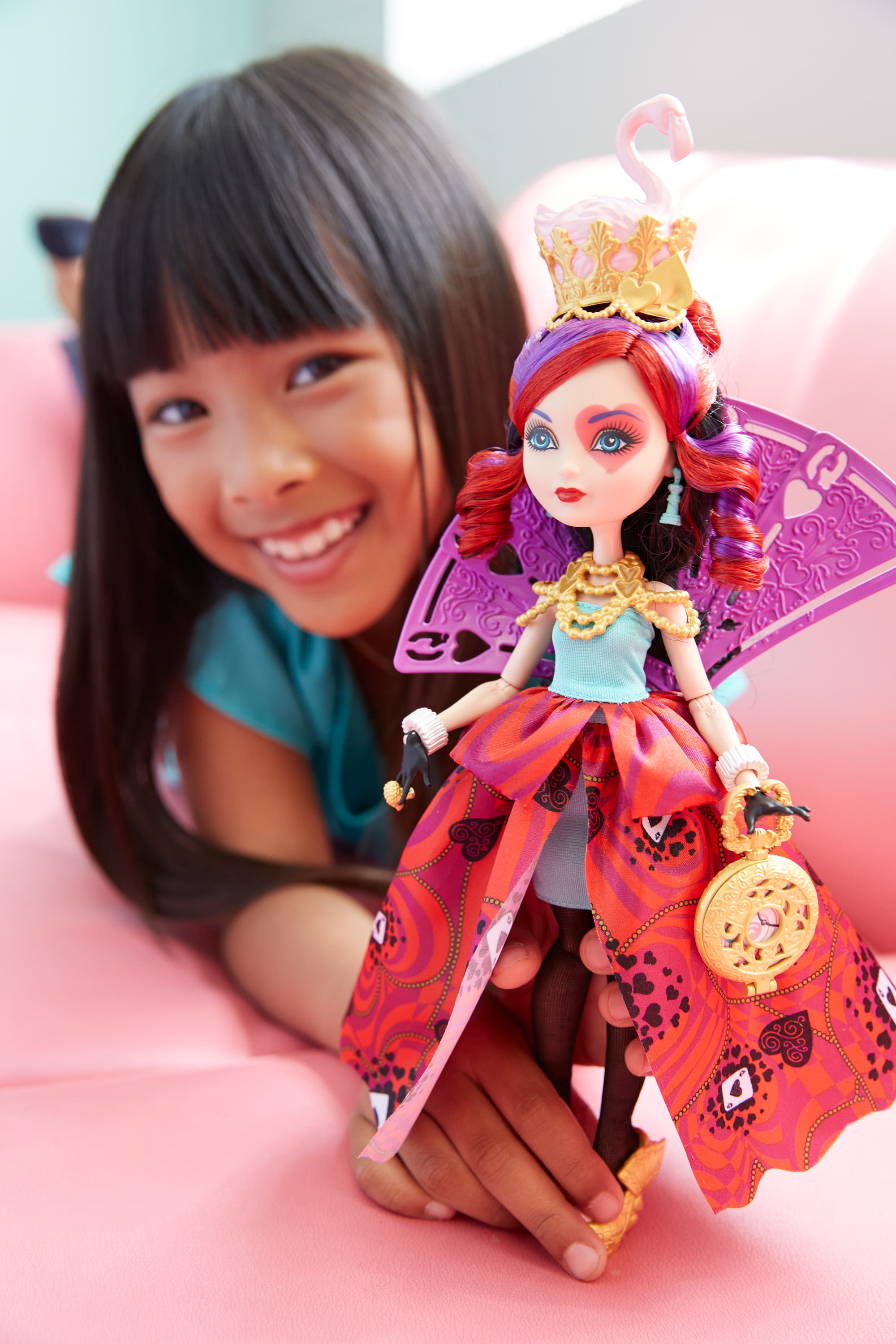 Free Shipping New Ever After High Lizzie Hearts Doll 