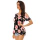 thumbnail image 2 of Camisa de mujer, camisa superior con diseño de dobladillo ancho y hombros descubiertos de Vogue Mixfeer Negro XXL, 2 of 7