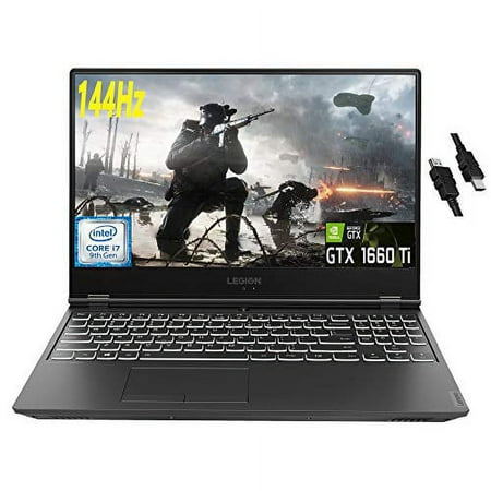 Lenovo Flagship Legion Y540 Gaming Laptop 15.6" FHD IPS 144Hz Display 9th Gen Intel Hexa-Core i7-9750H 16GB RAM 512GB SSD GeForce GTX 1660 Ti 6GB Backlit USB-C Dolby Win10 + HDMI Cable