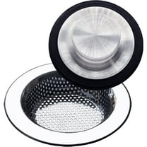 2PCS Kitchen Sink Drain Strainer and Kitchen Sink Stopper Stainless Steel, Anti-Clogging Garbage Disposal Stopper for Standard 3-1/2 Inch Kitchen Sink Drain