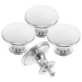 thumbnail image 4 of Soimiss 4Pcs Wardrobe Door Knobs Silver Iron Sophisticated Furniture Hardware Bathroom, 4 of 6