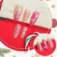 thumbnail image 3 of Uñas postizas adhesivas Hrnsnails almendra medianas diseño navideño, 3 of 6
