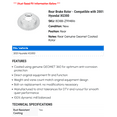 thumbnail image 2 of Rear Brake Rotor - Compatible with 2001 Hyundai XG300, 2 of 2
