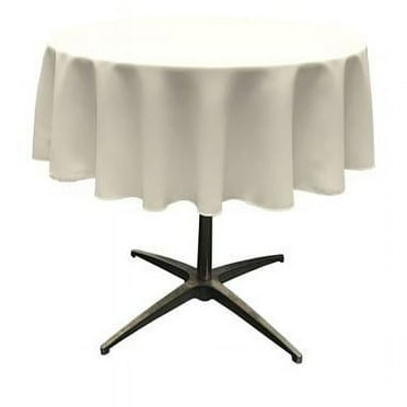 TCpop51R-IvoryP25 Polyester Poplin Tablecloth, Ivory - 51 in. Round