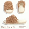 thumbnail image 5 of TRANSLINK Fuzzy Open Toe Slippers Ultra Soft Slip On House Shoes Featuring Memory Foam Ideal Gifts for Women Her Mom, 5 of 6