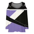 thumbnail image 5 of RXIRUCGD Blouse Décontractée à Rayures à Manches Courtes pour Femmes, Violet, Taille: 2TG, 5 of 5