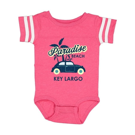 

Inktastic Paradise Beach in Key Largo with Palm Trees and Car Gift Baby Boy or Baby Girl Bodysuit