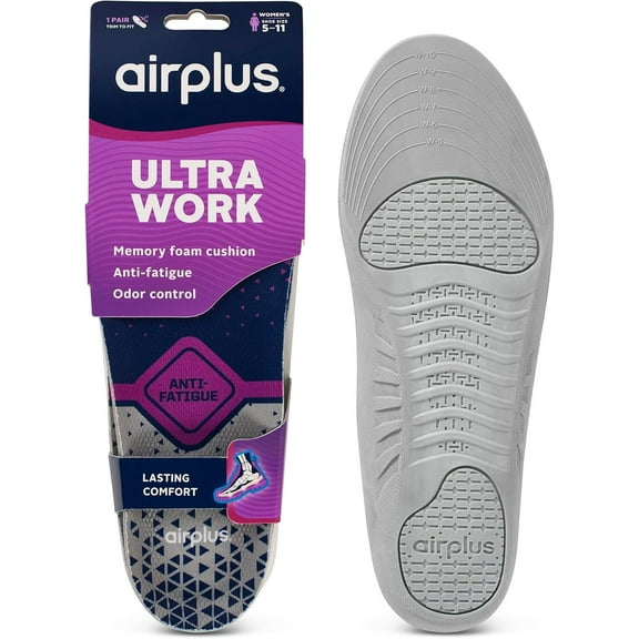Ultra Work Memory Plus Shoe Insoles for All Day Comfort and Foot Pain Relief, Trim-to-Fit
